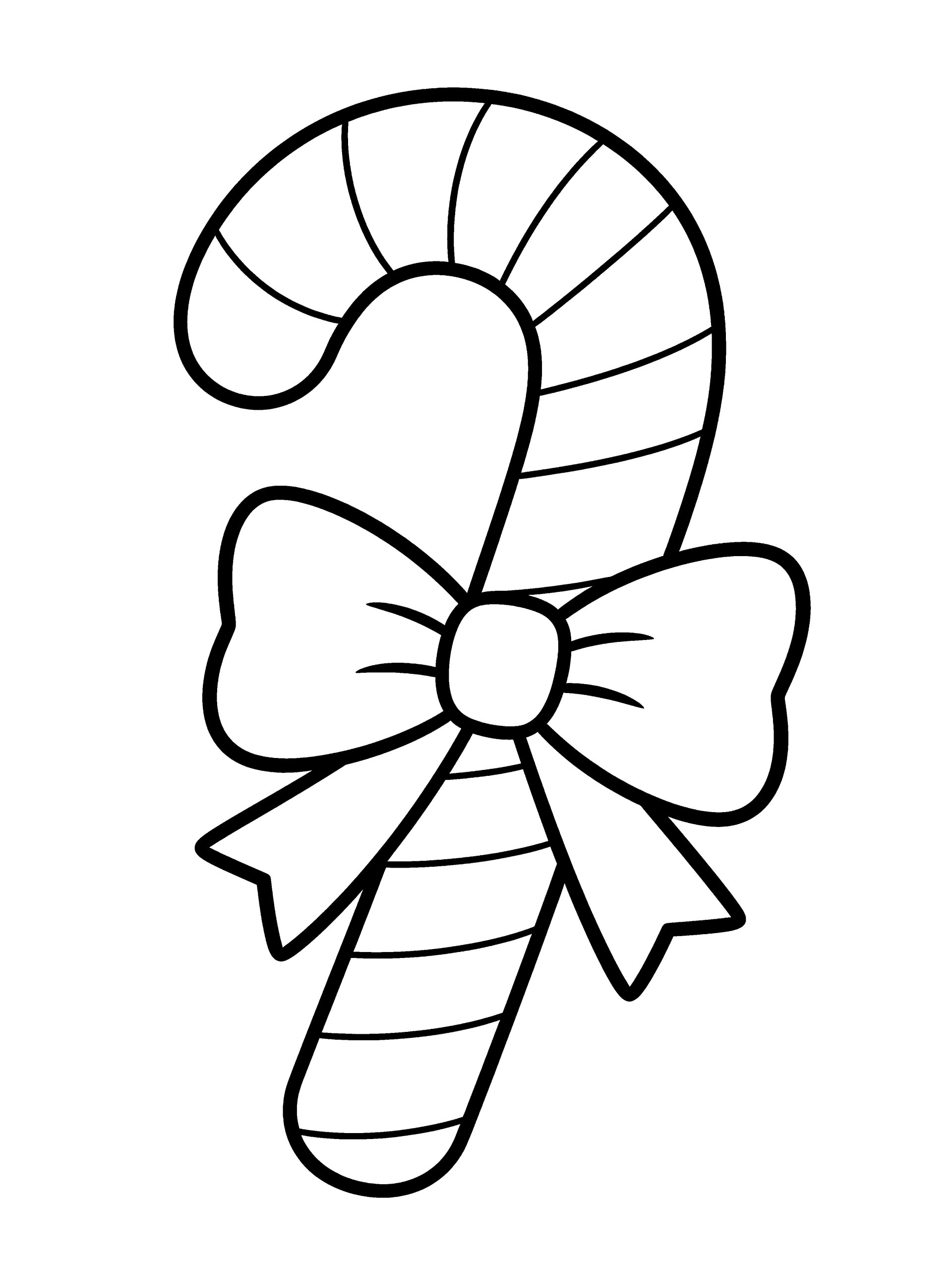 Candy Cane Coloring Page – free printable black and white line art