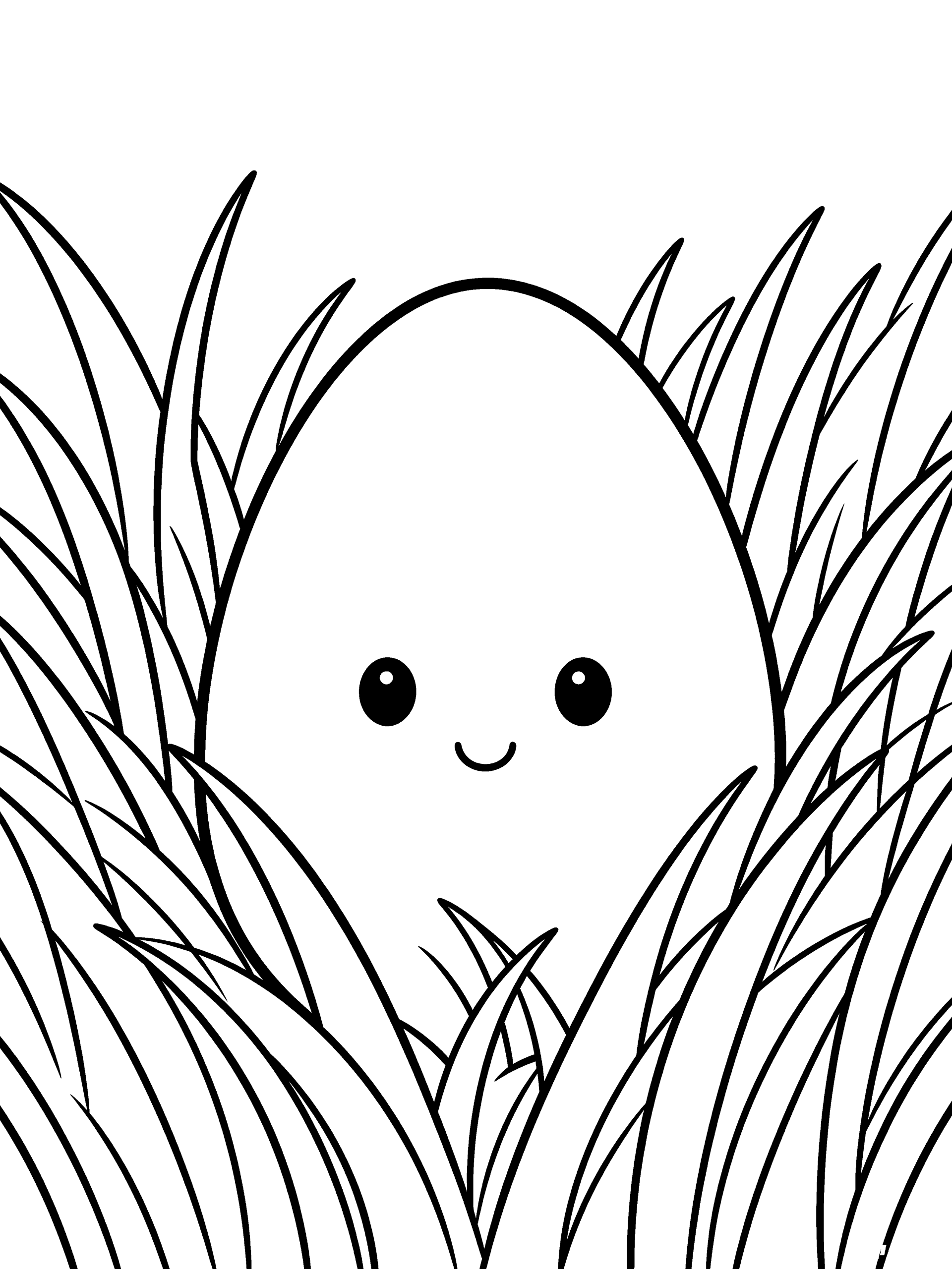 Easter Eggs Hidden in Coloring Page – free printable black and white line art