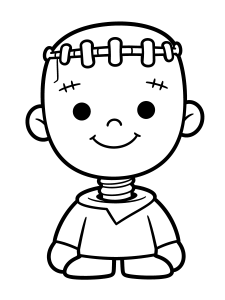 Frankenstein Coloring Page – free printable black and white line art